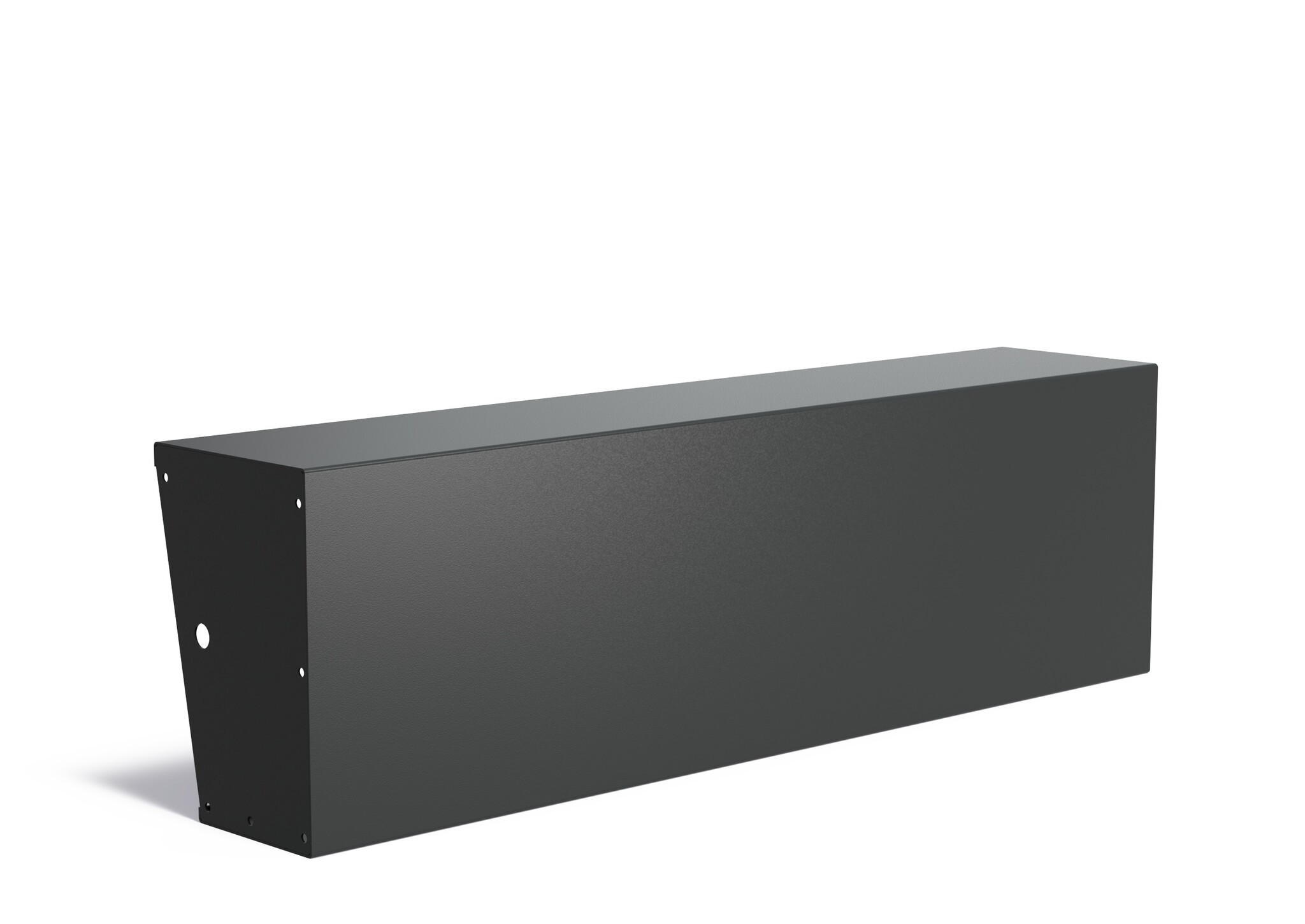 Keerwand aluminium recht 200x40x60cm. brede bovenrand afbeelding