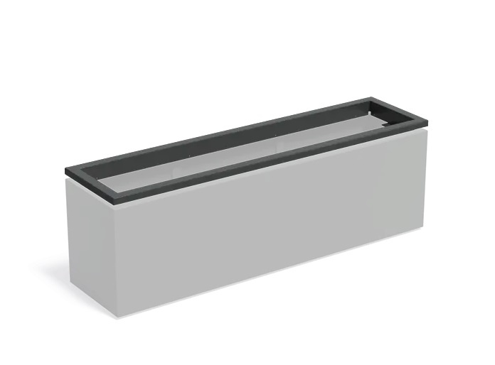 Aluminium rand CARREZ in-lite ready 200x50cm. afbeelding