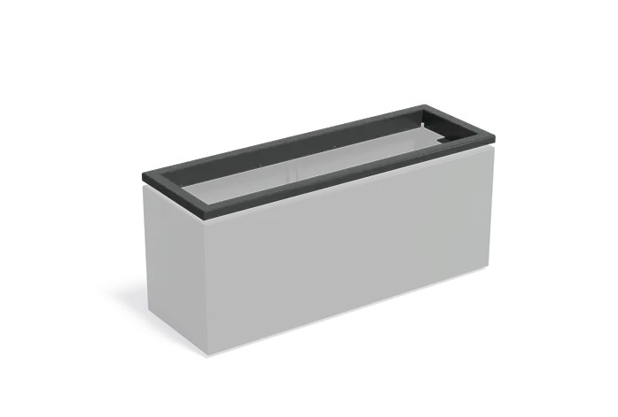 Aluminium rand CARREZ in-lite ready 150x50cm. afbeelding