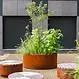 Cortenstaal plantenbak CIRCUM met wielen 80x40cm.