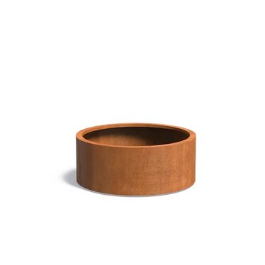 Cortenstaal plantenbak CIRCUM met wielen 100x40cm.
