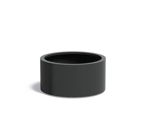 Aluminium plantenbak CIRCUM met wielen 80x40cm. afbeelding
