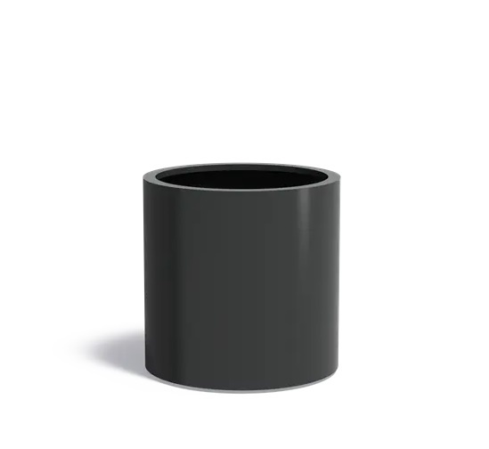 Aluminium plantenbak CIRCUM met wielen 80x80cm. afbeelding