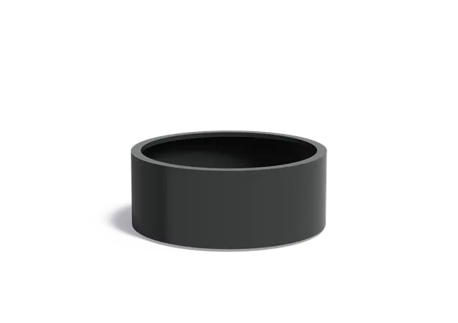 Aluminium plantenbak CIRCUM met wielen 100x40cm. afbeelding