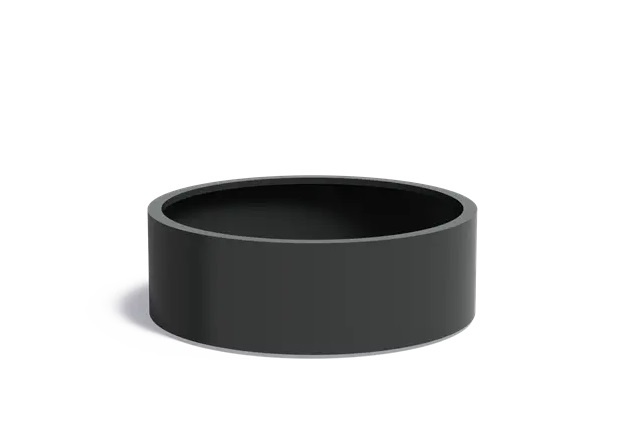 Aluminium plantenbak CIRCUM met wielen 120x40cm. afbeelding