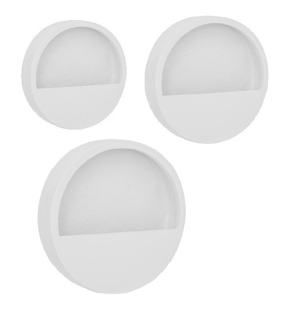 Muur bloempot Wally mat wit set van 3 afbeelding