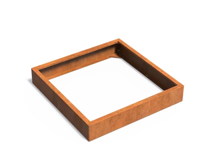 Cortenstaal plantenbak CARREZ Connect 120x120x20cm. afbeelding