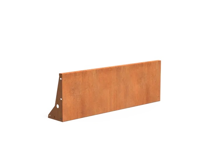 Keerwand cortenstaal recht 150x50cm. afbeelding