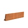 Keerwand cortenstaal recht 200x50cm.