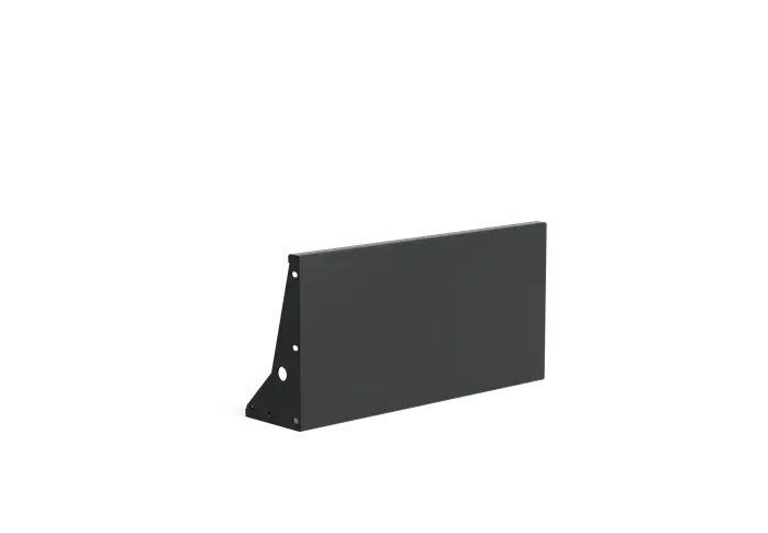 Keerwand aluminium recht 100x50cm. afbeelding