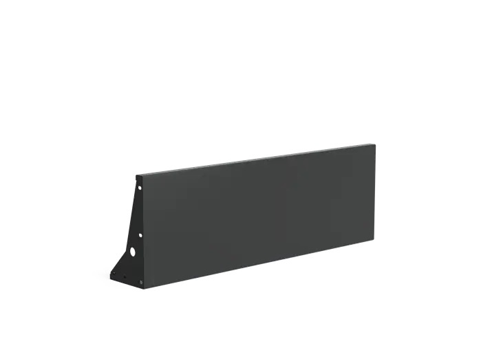 Keerwand aluminium recht 150x50cm. afbeelding