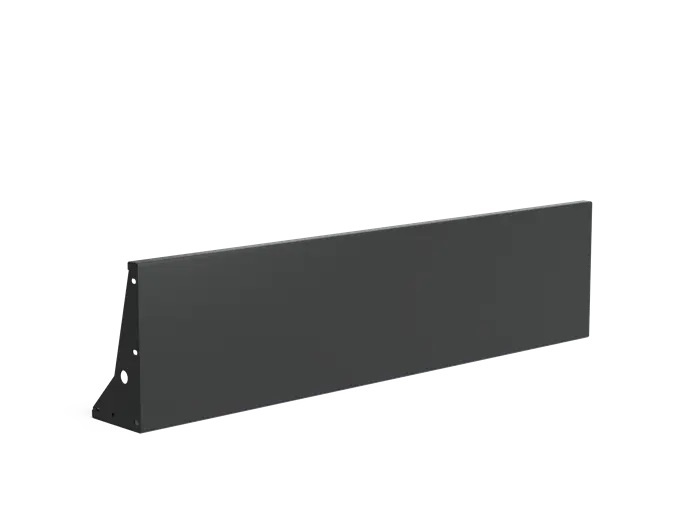 Keerwand aluminium recht 200x50cm. afbeelding