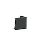 Keerwand aluminium buitenhoek 50x50x50cm.