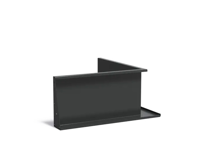 Keerwand aluminium binnenhoek 100x100x50cm. afbeelding