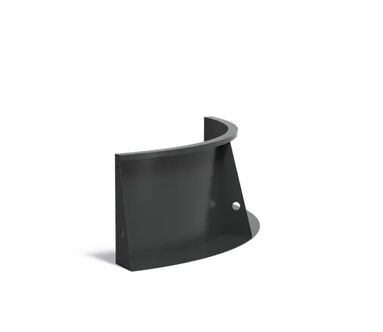 Keerwand aluminium binnenbocht 100x100x50cm. afbeelding