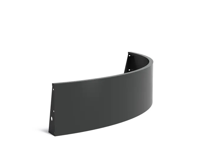 Keerwand aluminium buitenbocht 200x200x50cm. afbeelding