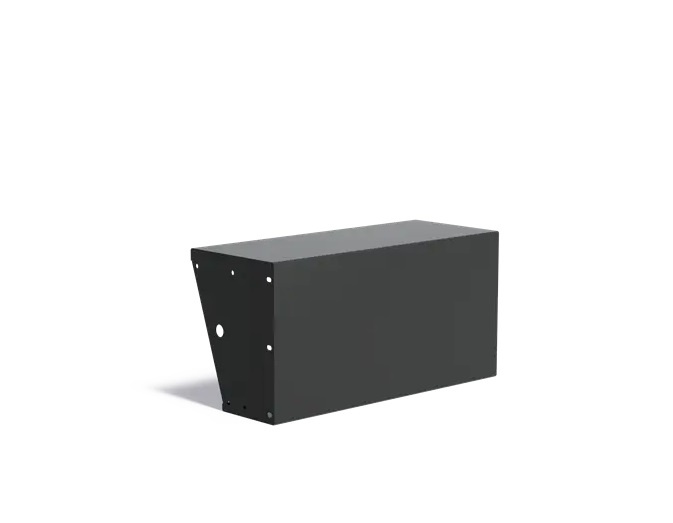 Keerwand aluminium recht 100x40x50cm. brede bovenrand afbeelding