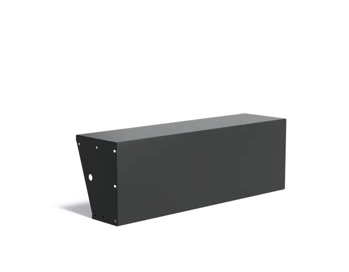 Keerwand aluminium recht 150x40x50cm. brede bovenrand afbeelding
