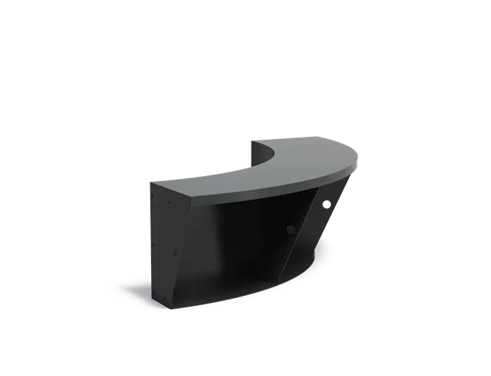 Keerwand aluminium binnenbocht 100x100x50cm. br afbeelding