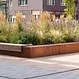 Keerwand aluminium binnenbocht 200x200x60cm. brede bovenrand