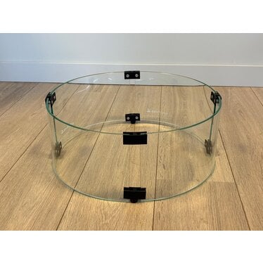 Easy fires glazen ombouw rond zwart