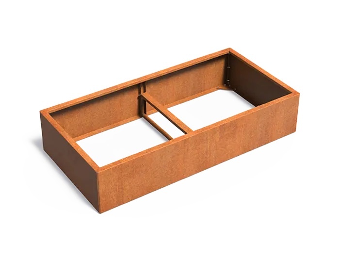 Cortenstaal plantenbak CARREZ Connect 200x100x40cm. afbeelding