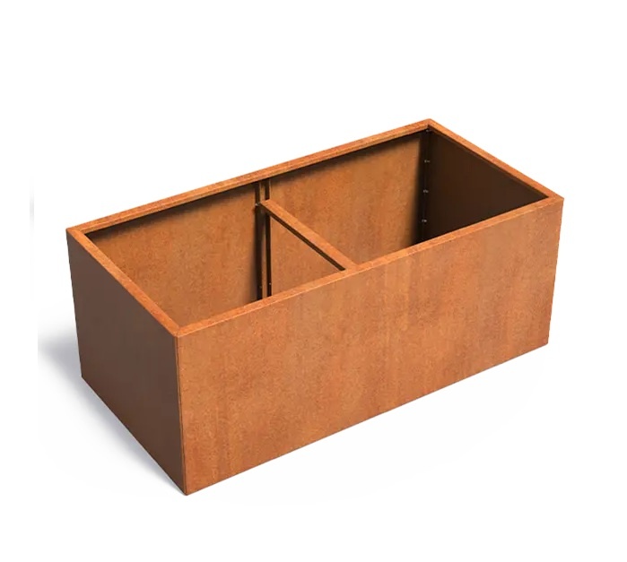 Cortenstaal plantenbak CARREZ Connect 200x100x80cm. afbeelding