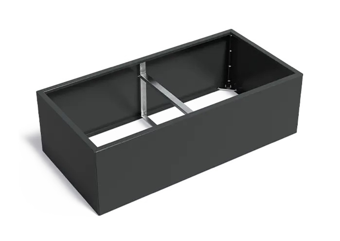 Verzinkt staal plantenbak CARREZ Connect 200x100x80cm. afbeelding