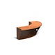 Keerwand cortenstaal binnenbocht 100x100x40cm. brede bovenrand