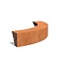 Keerwand cortenstaal buitenbocht 200x200x40cm. brede bovenrand