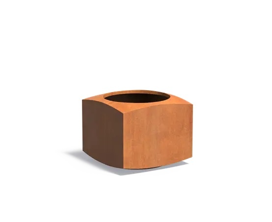 Cortenstaal plantenbak NOOA 60x60x50cm. afbeelding