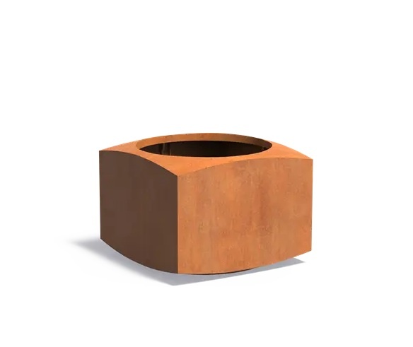 Cortenstaal plantenbak NOOA 80x80x60cm. afbeelding