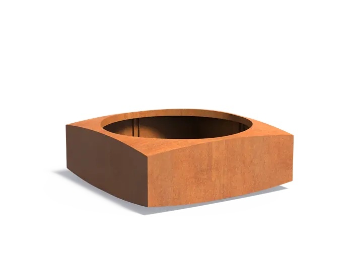 Cortenstaal plantenbak NOOA 120x120x45cm. afbeelding