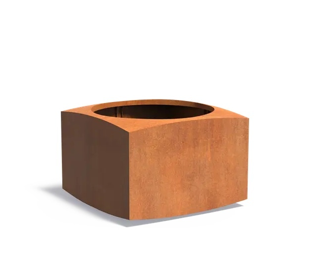 Cortenstaal plantenbak NOOA 120x120x80cm. afbeelding