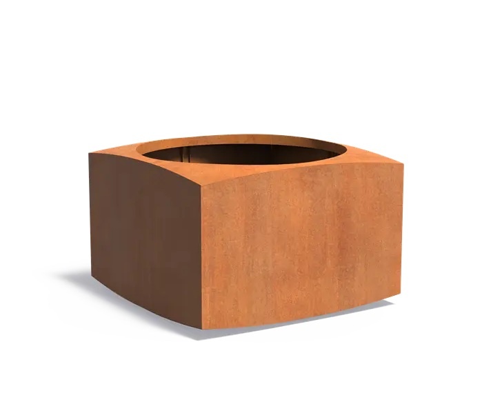 Cortenstaal plantenbak NOOA 140x140x80cm. afbeelding