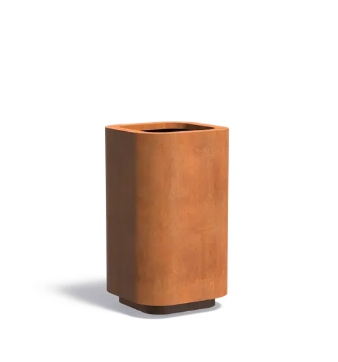 Cortenstaal plantenbak ROHIN 70x70x120cm. afbeelding