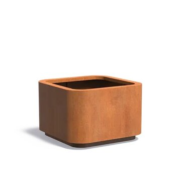 Cortenstaal plantenbak ROHIN 120x120x60cm.