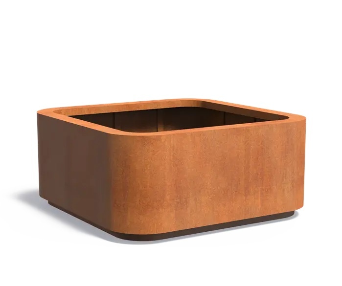 Cortenstaal plantenbak ROHIN 200x200x90cm. afbeelding