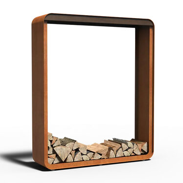 Forno SERRA Houtopslag Cortenstaal 150x40x180cm.