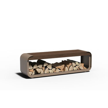 Forno SERRA Houtopslag Aluminium 150x40x45cm.