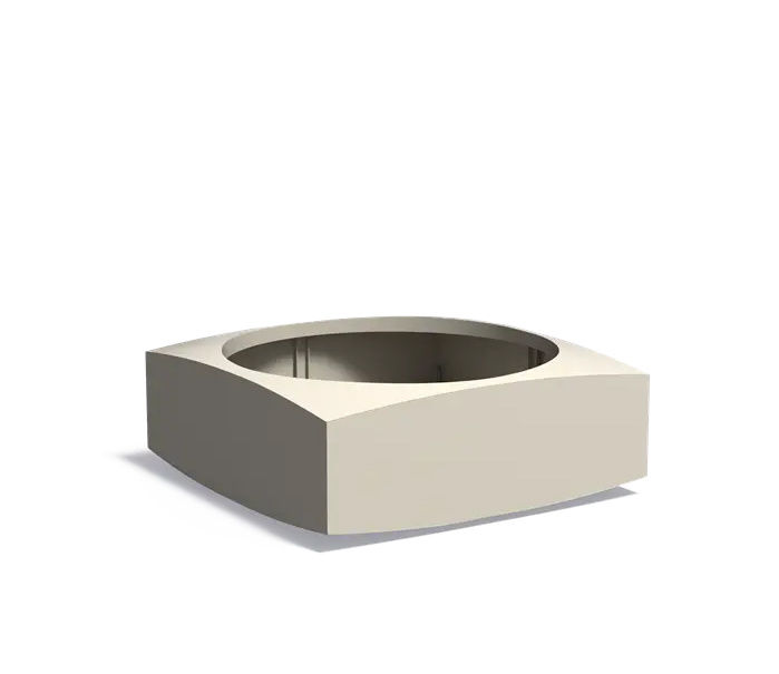 Aluminium plantenbak NOOA 120x120x45cm.
