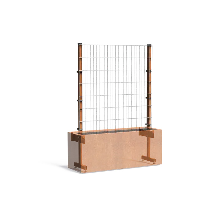 Cortenstaal TRELLIS 150x50x200cm.