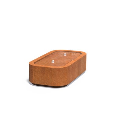 Watertafel Premium cortenstaal 150x80x40cm.