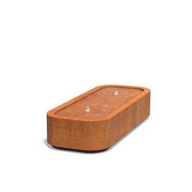 Watertafel Premium cortenstaal 200x80x40cm.