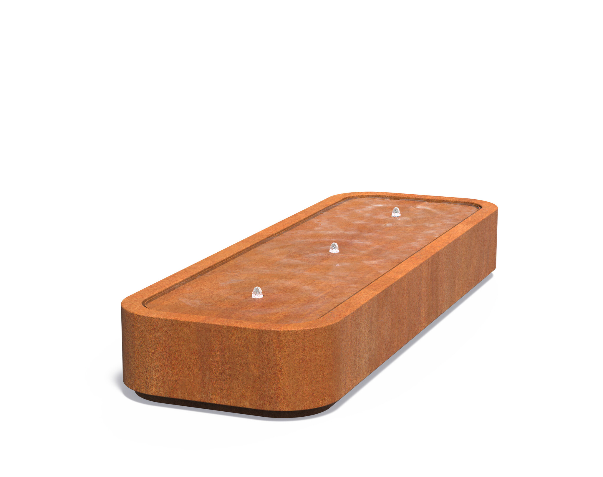 Image of Watertafel Premium cortenstaal 300x100x40cm.