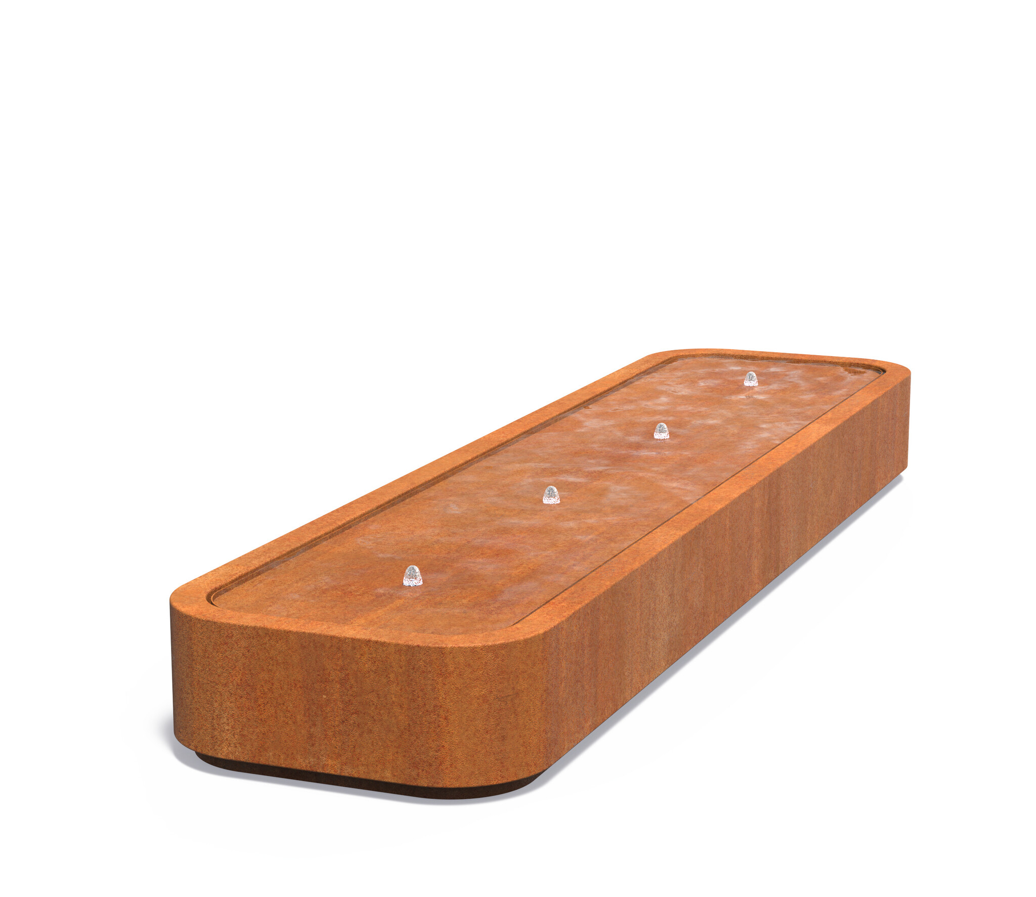 Image of Watertafel Premium cortenstaal 400x100x40cm.