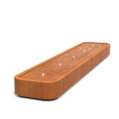 Watertafel Premium cortenstaal 500x100x40cm.