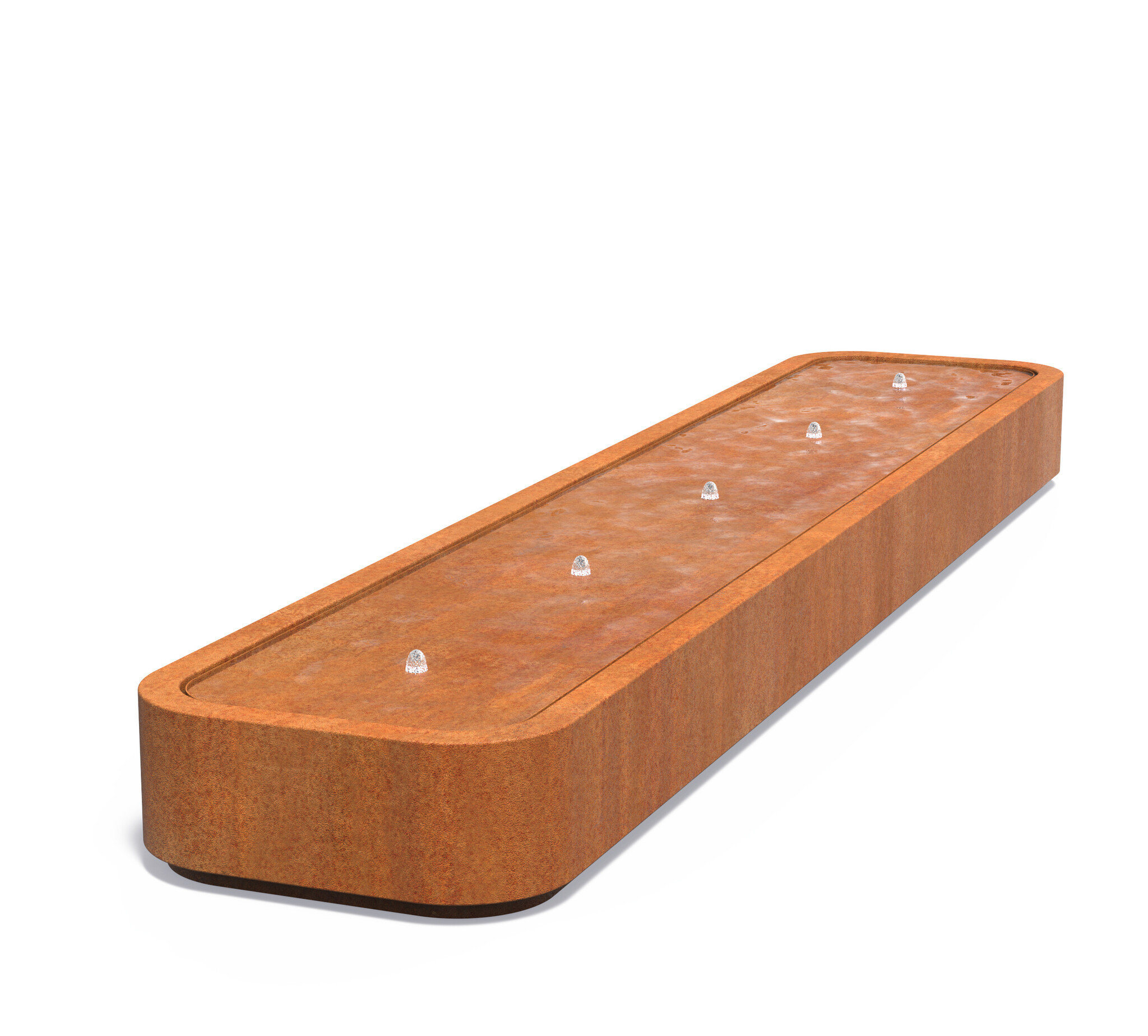 Image of Watertafel Premium cortenstaal 500x100x40cm.