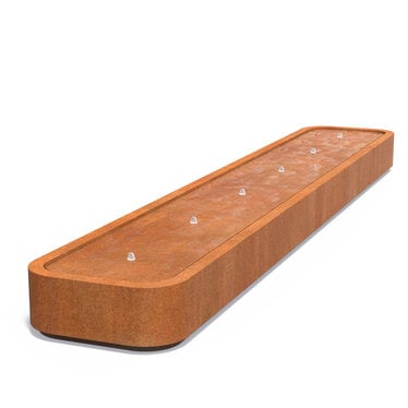 Watertafel Premium cortenstaal 600x100x40cm.