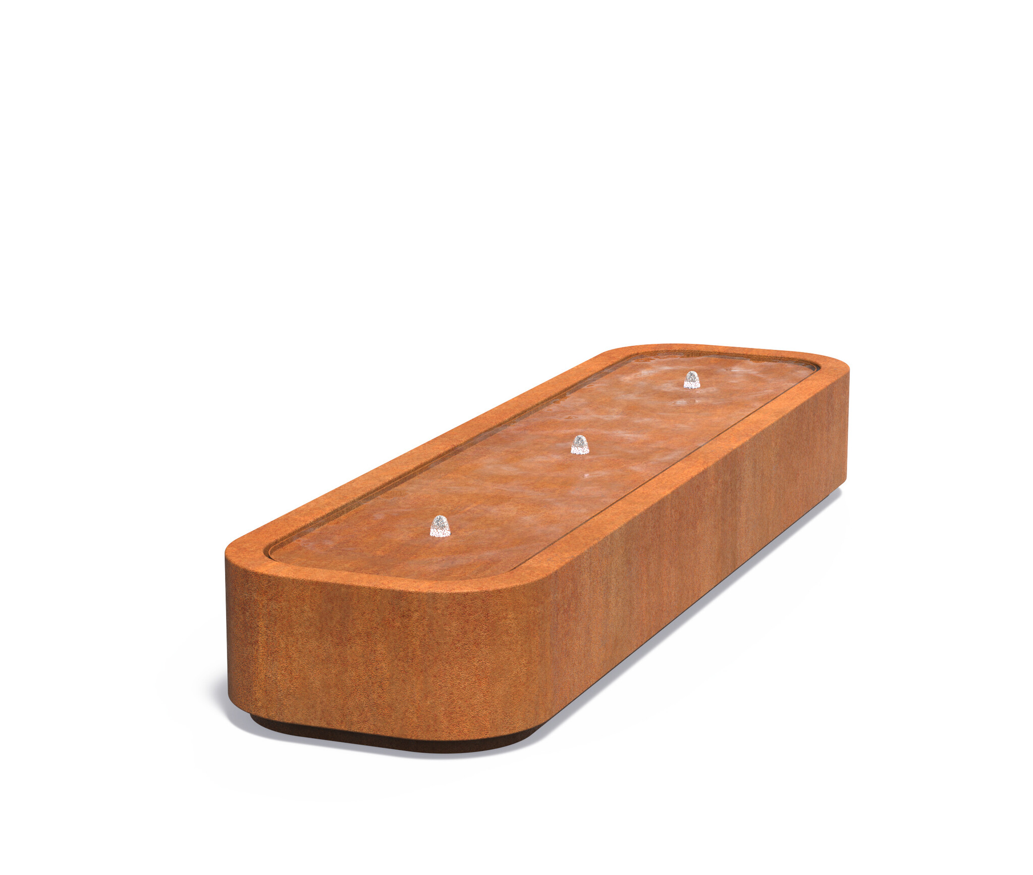 Image of Watertafel Premium cortenstaal 300x80x40cm.